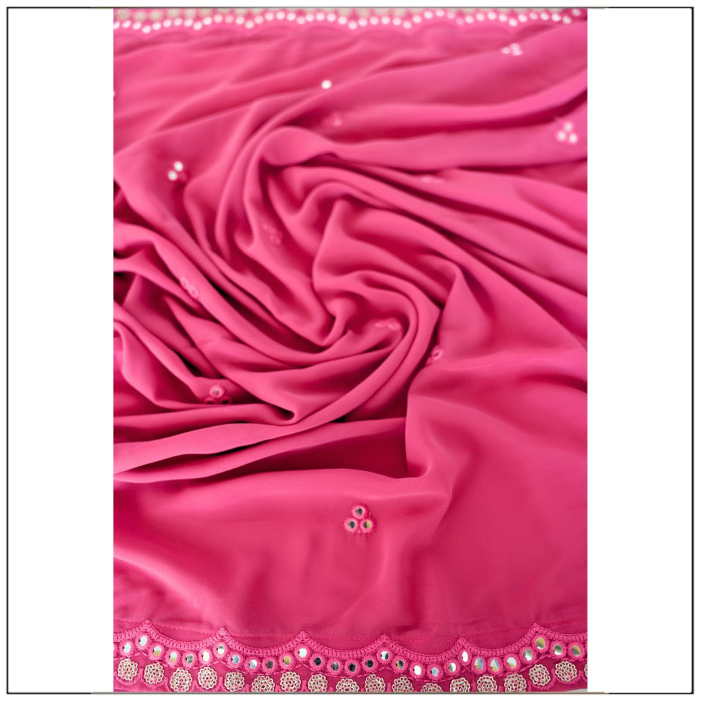 Pink color Mirror & Embroidery work Designer Lehenga Choli for Wedding Function BL1237