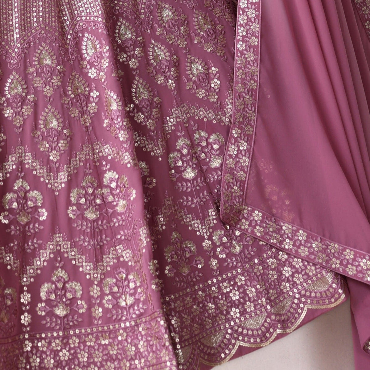 Peach color Sequence & Thread work Designer Wedding Lehenga Choli For Wedding Function BL1271