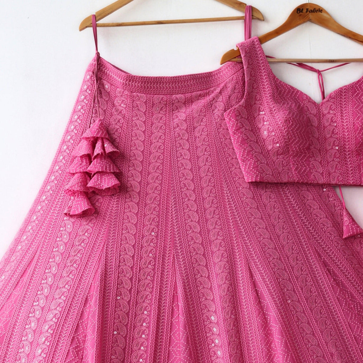 Light Pink color Sequence & Thread work Designer Wedding Lehenga Choli For Wedding Function BL1275