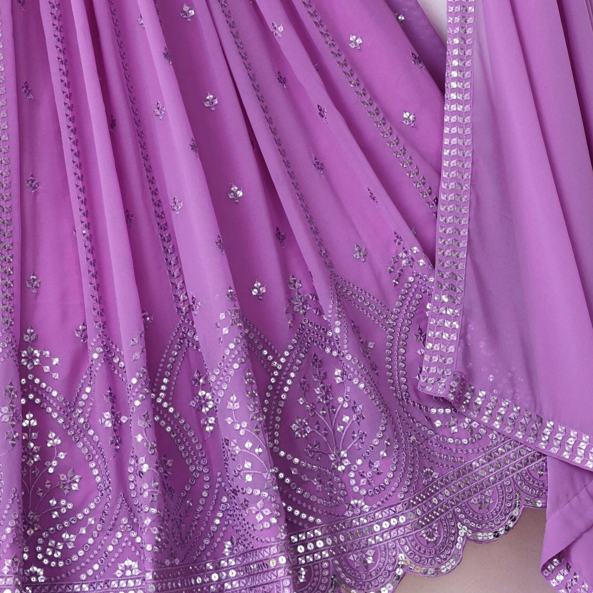 Light Purple color Sequence Thread work Designer Wedding Lehenga Choli For Wedding Function BL1297