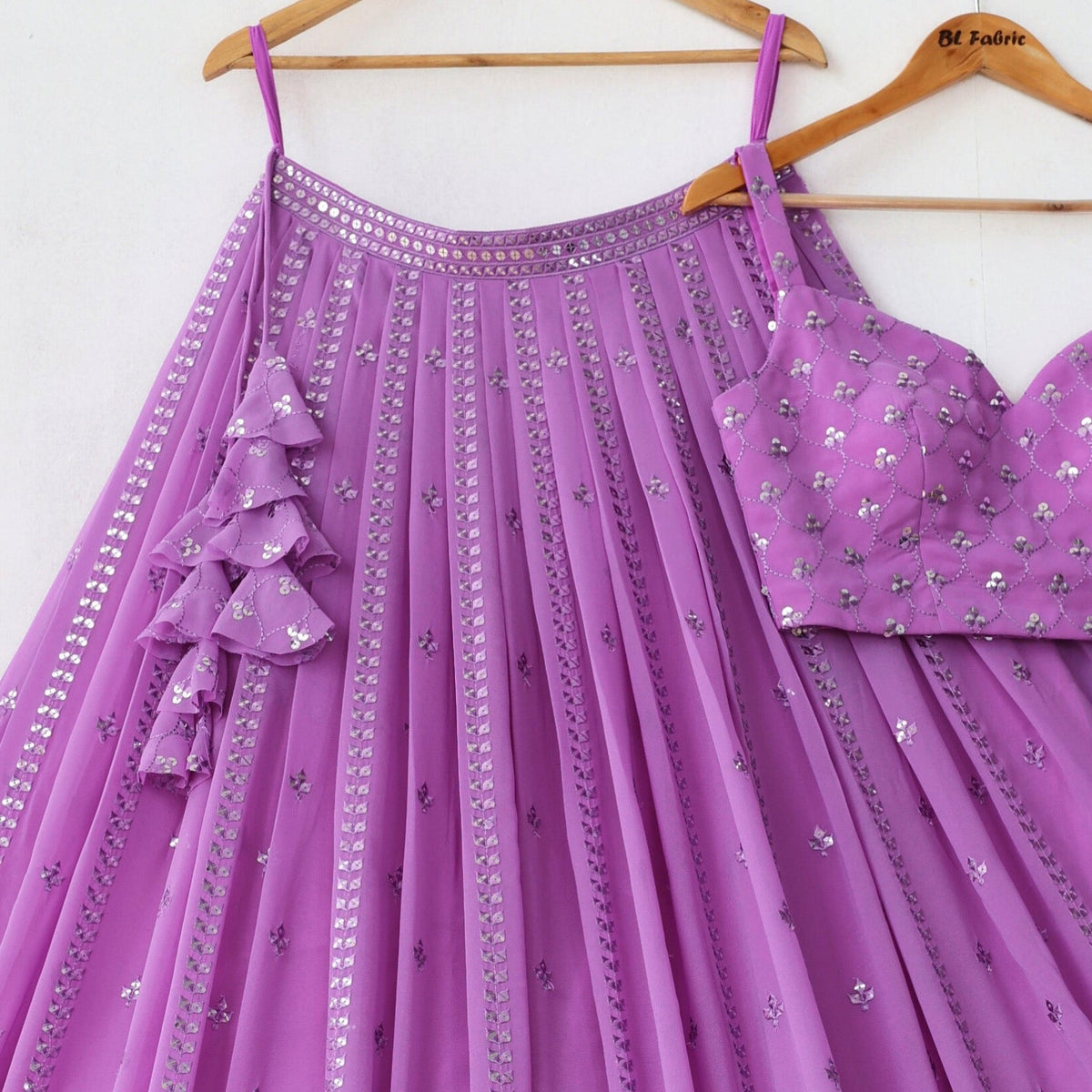 Light Purple color Sequence Thread work Designer Wedding Lehenga Choli For Wedding Function BL1297