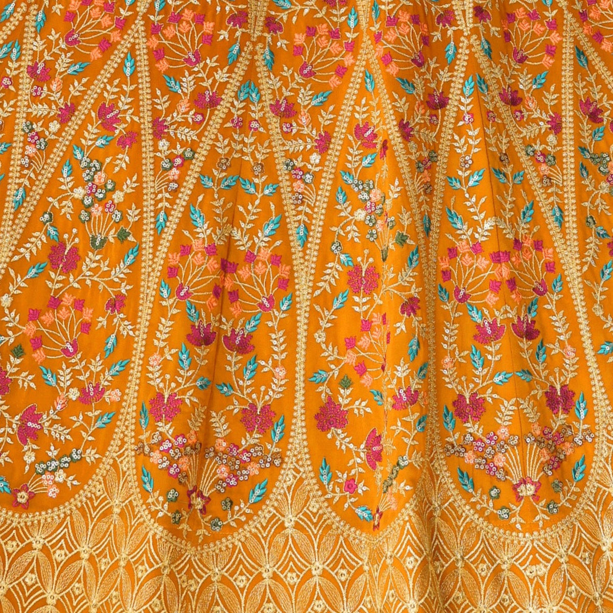 Mustard Yellow color Sequence Embroidery work Designer Lehenga Choli for Any Function BL1350
