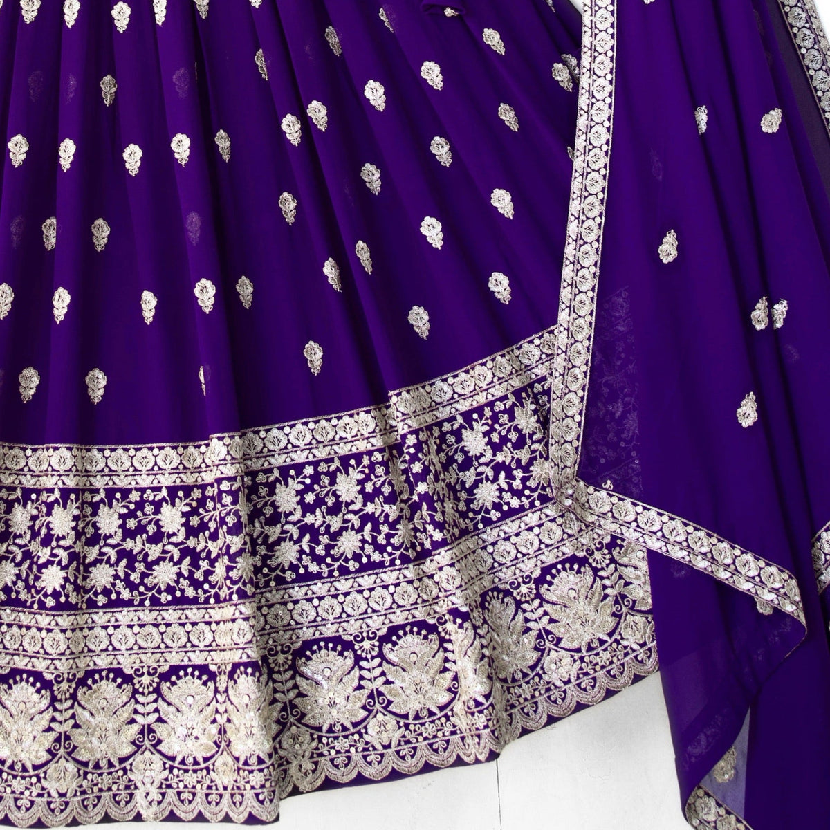 Purple color Sequence & Zari Embroidery work Designer Lehenga Choli for Any Function BL1365